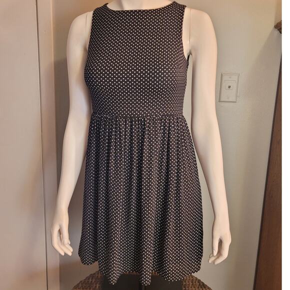 Ann Taylor Loft Polka Dot Fit Flare Dress Petite 2 Coquette Twee Retro - Picture 2 of 10